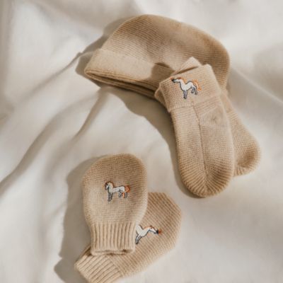 [ベビー] エルメス / グレーブルー カシミヤ100% スカーフ＆帽子セット ベビー＆キッズ コレクション | Hermès - エルメス-公式サイト
